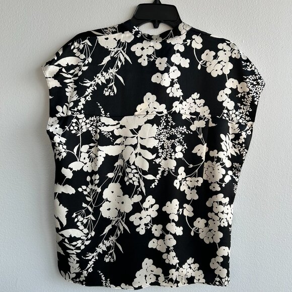 VINCE Arboretum Floral Silk Top - Picture 4 of 4